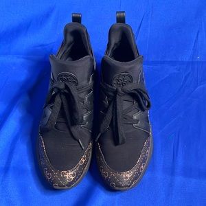 Guess Black Sneakers with Leather Logo Embroidery